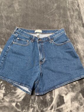 Abercrombie & Fitch High-Rise Blue Denim Shorts